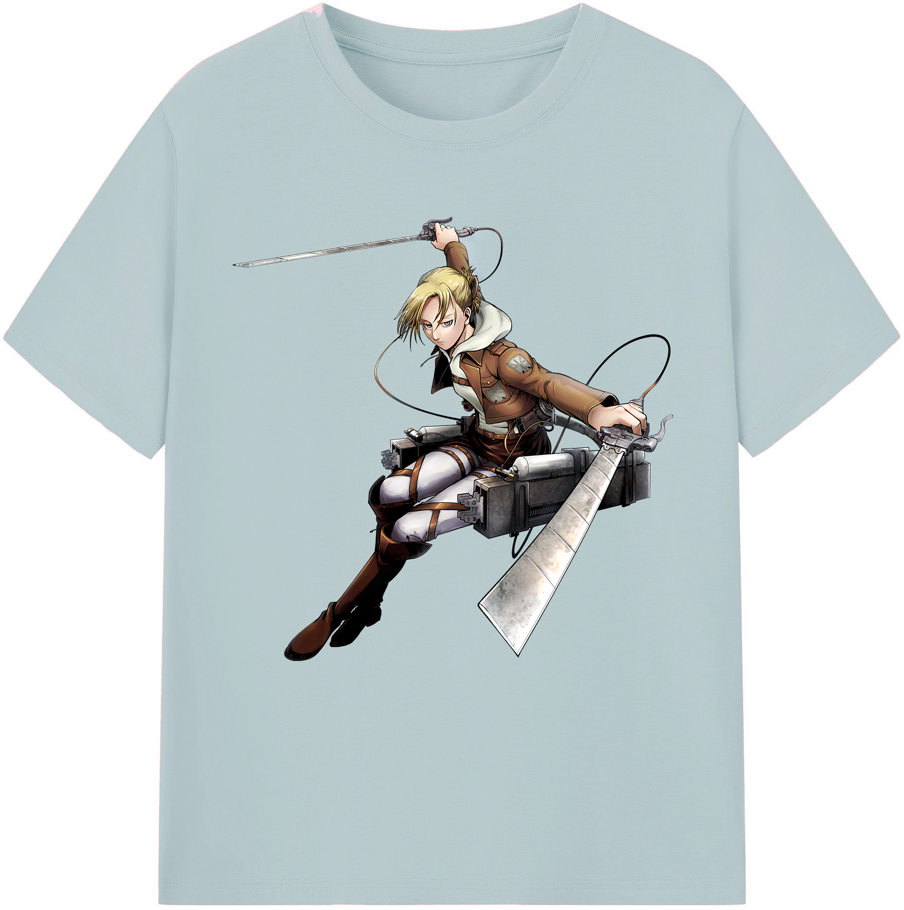 （画像用） 進撃の巨人 アニ・レオンハート Attack on Titan Annie Leonhart 綿100％半袖Tシャツ（フロントプリント）